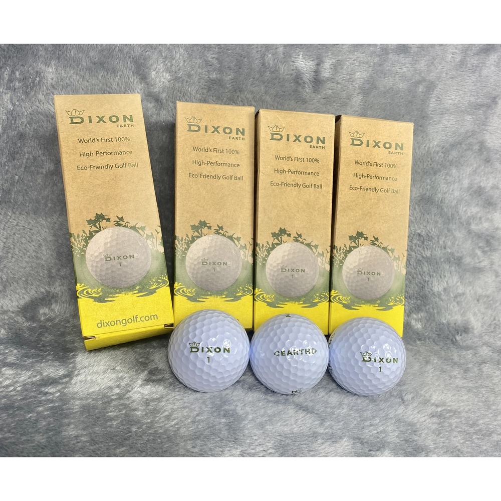 Dixon Earth Golf Balls High Performance‎ EcoFriendly Official 4 Packs (12 Total)
